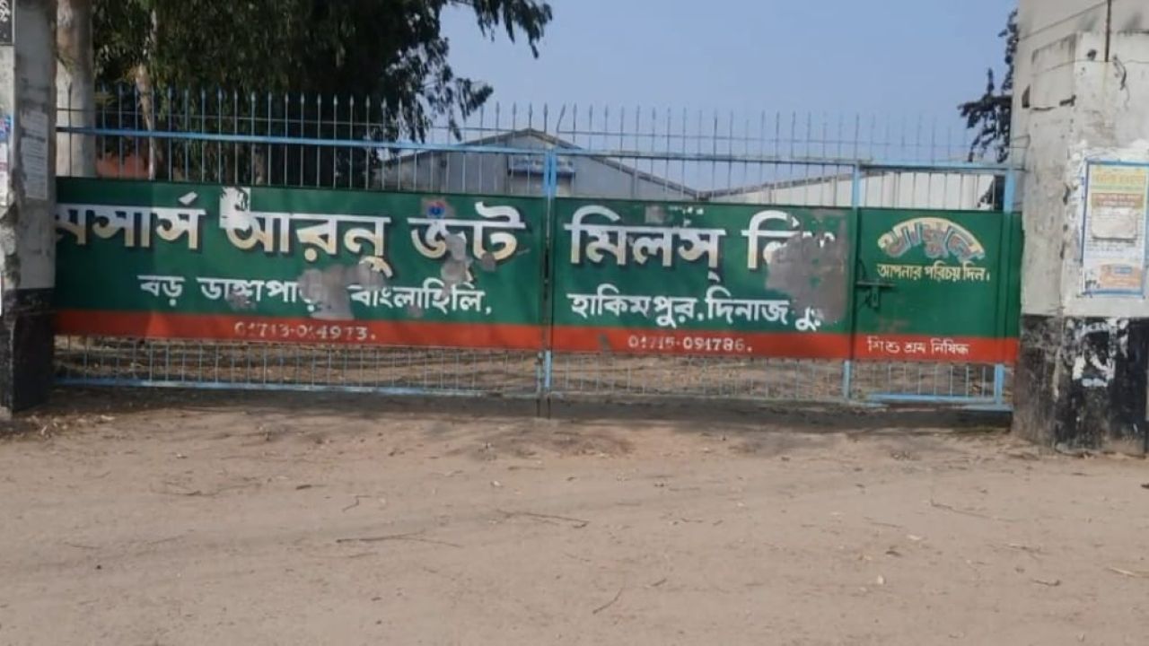 হিলিতে আরনু জুট মিলে ১২ লাখ টাকার মালামাল চুরি,থানায় অভিযোগ