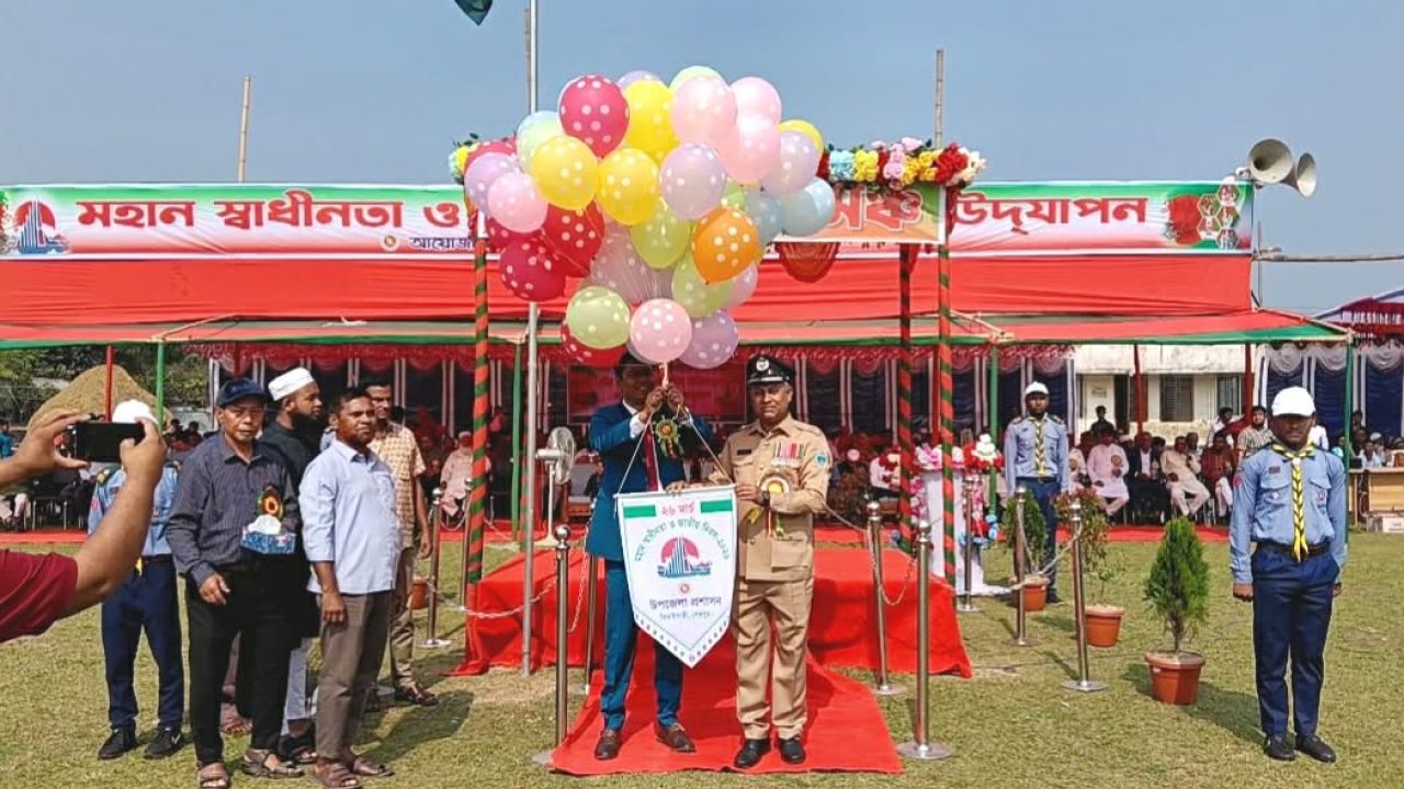 শেরপুরের ঝিনাইগাতীতে উৎসবমুখর পরিবেশে মহান স্বাধীনতা দিবস উদযাপন